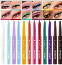 Langmanni 12 Color Rainbow Eyeliner Long-Lasting Gel Eyeliner