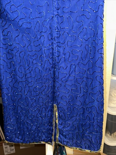 Laurence Kazar BLUE Multicolor Silk SEQUIN DRESS SIZE MEDIUM PRE-OWNED - Picture 8 of 8