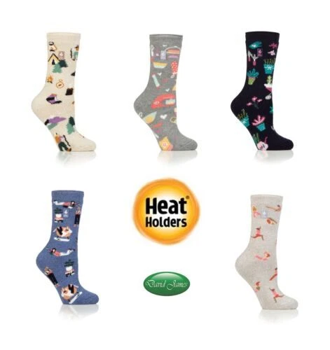 Heat Holders Hobby LITE Thermal Winter Warm Socks UK 4-8 EUR 37-42 Warm Wishes