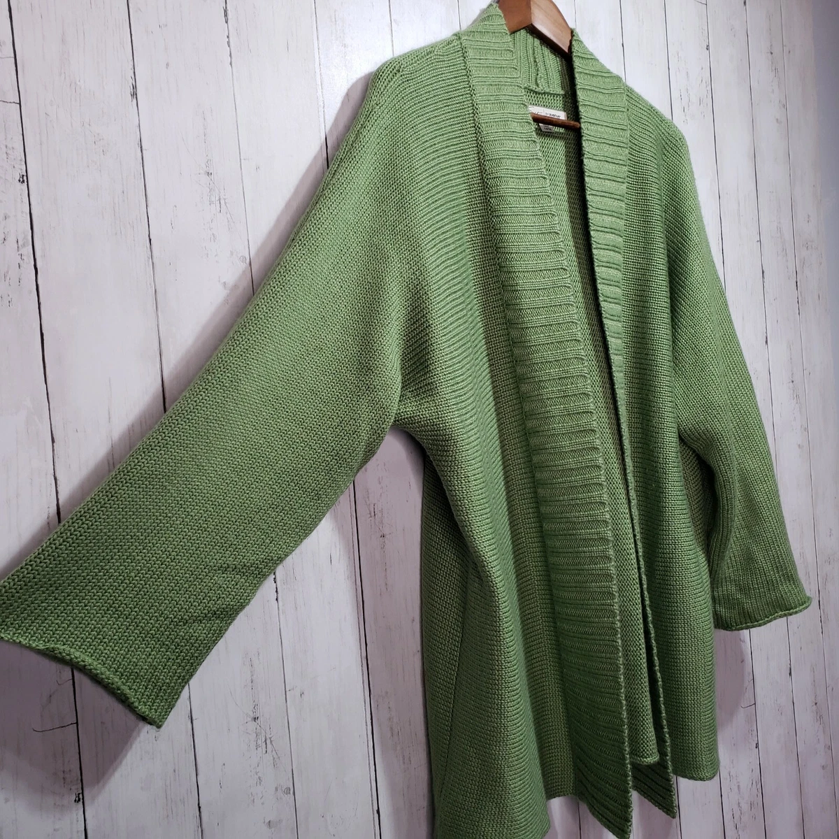 Green open front best sale cardigan