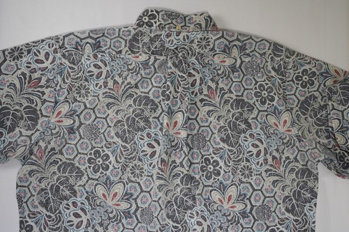 Reyn Spooner Alfred Shaheen Hawaiian Shirt M Distressed Floral Geometric Top - Picture 12 of 23