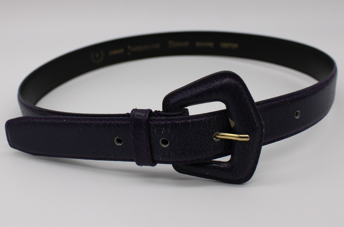Vintage Purple Leather Jacqueline Ferrar Belt - Genuine  display picture 2