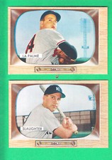 1955  BOWMAN  CUT  AD SHEET   ENOS SLAUGHTER, PAUL LaPALME  NM