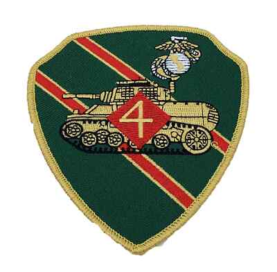 4th Tank Bn Patch   Plastic Backing