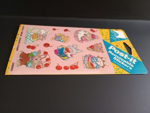 Vintage Stickers Cherry Scratch And Sniff Pack VTG 80s 3M Post It - Picture 14 of 14