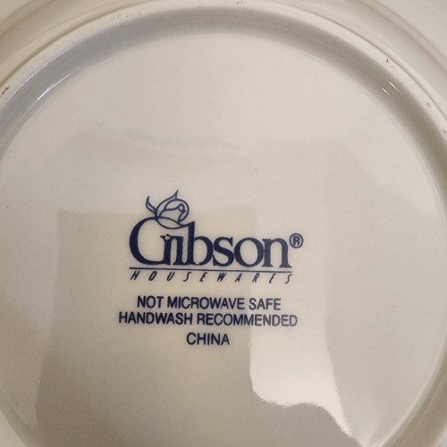 Gibson Christmas Charm Holly & Berries 8” Gold Rimmed Soup Cereal Bowls - EUC - Bild 8 von 13
