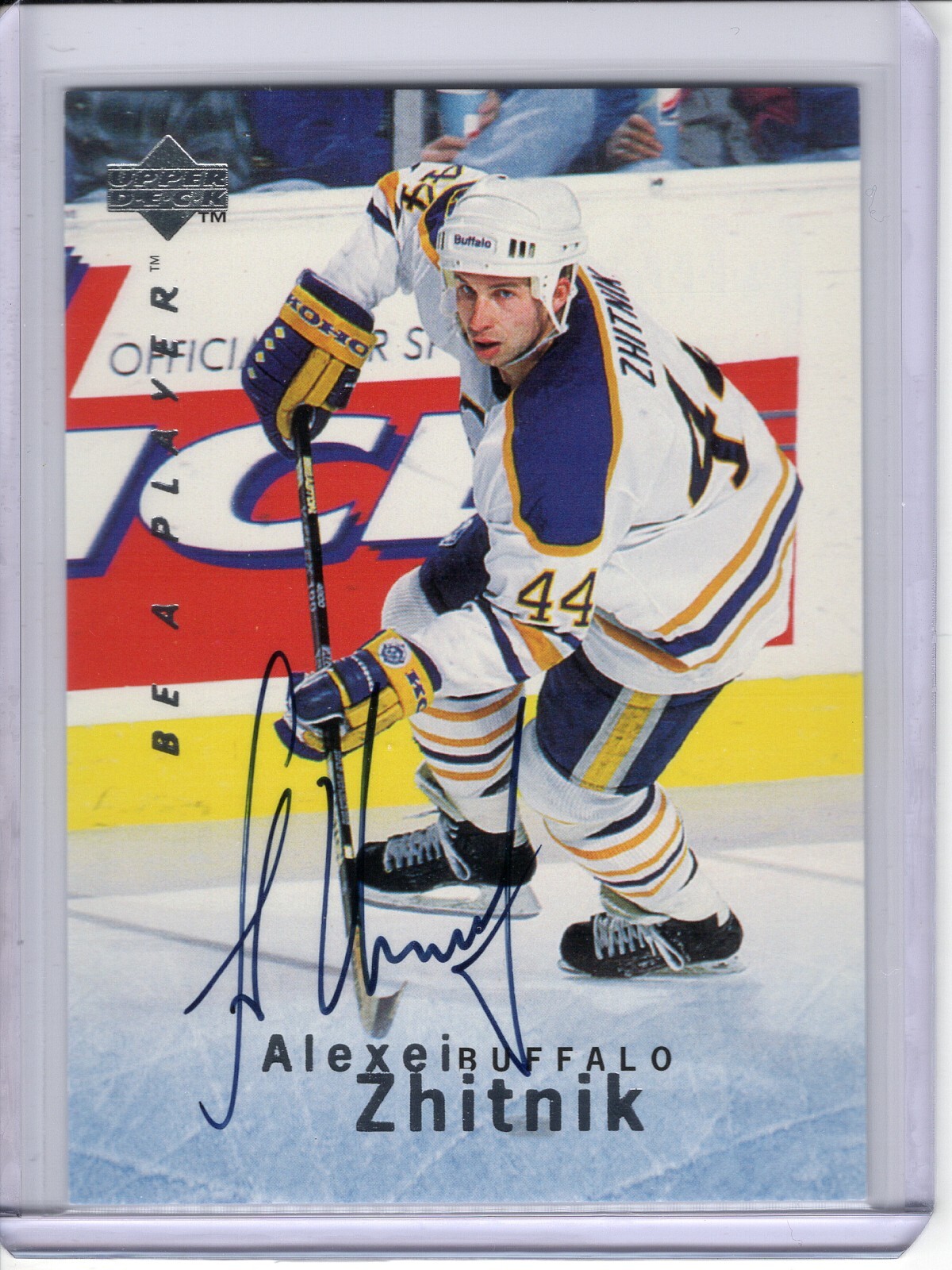 1995-96 UPPER DECK BE A PLAYER ALEXEI ZHITNIK AUTO #S28
