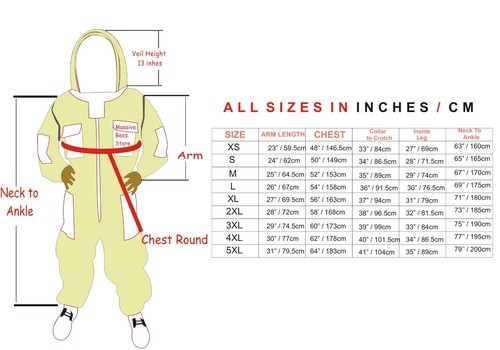 Three Layer Beekeeping Ventilated Suit with Round + Fencing Veil in Seven Color - Picture 35 of 53