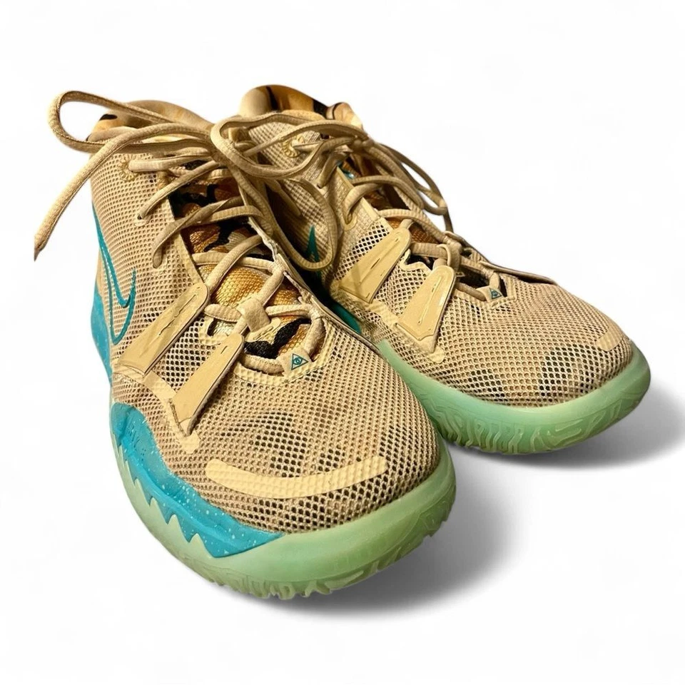 Nike Kyrie 7 Ripple GS Tenis Zapatos Grano Aguamarina Bronceado Zoom Air 6.5 Y / WO 8 Foto 2 de 4