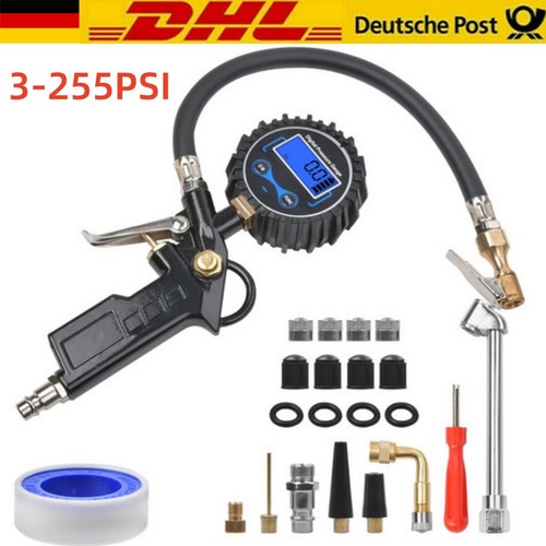 Auto Digital Reifendruckmessgerät geeicht Luftdruckprüfer Reifenfüller Manometer - Bild 1 von 13