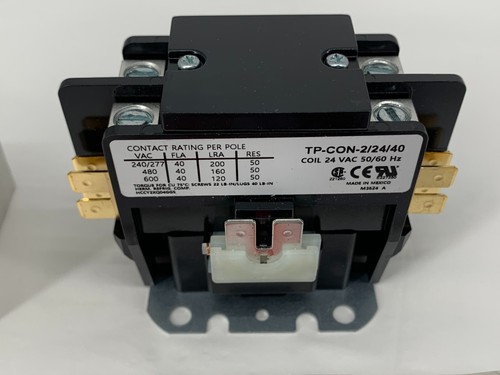 NEW Trade Pro TP-CON-2/24/40 Definite Purpose Contactor 2P 24V Coil 40A w/Lugs - Picture 3 of 7