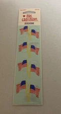 Mrs. Grossman's - Sticker Strip - Small Flags - American Flags - Dated 1999