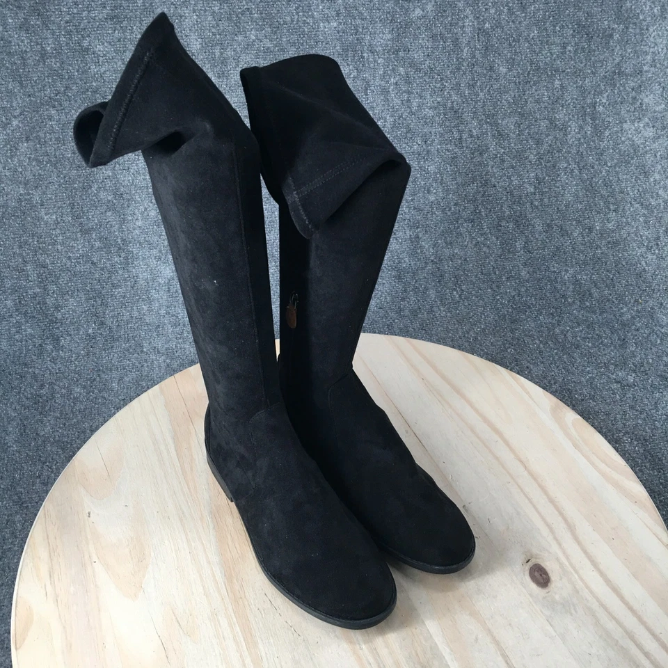 Botas Gentle Souls by Kenneth Cole para mujer 8,5 calcetines altos tela negra cremallera Foto 3 de 4