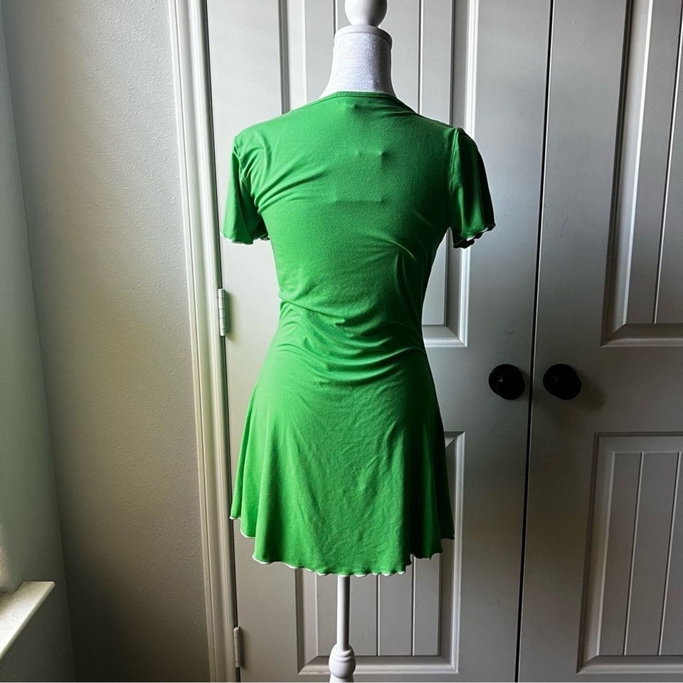 Superdown Revolve New Green London Lettuce Trim Dress Small eBay