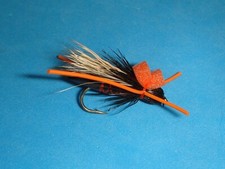 FLY FISHING FLIES - Orange/Orange FOAM RIBBED CICADA size #10 (6 pcs.)