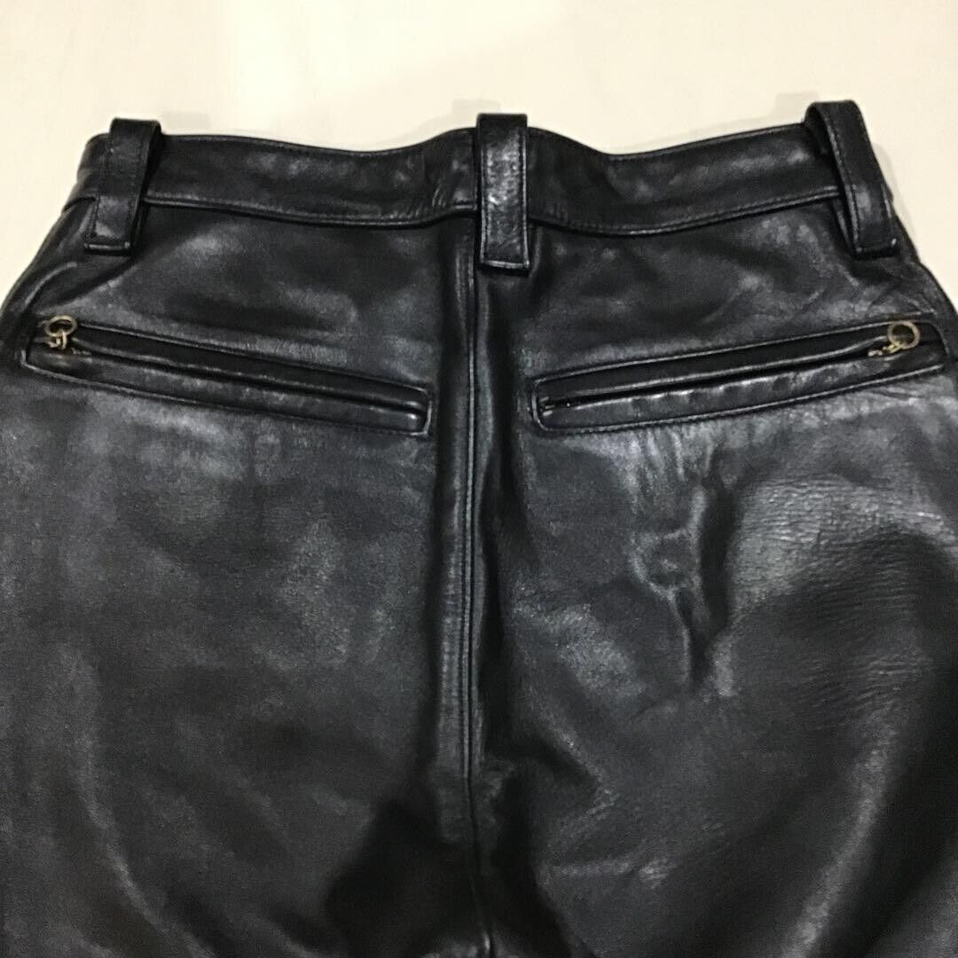 VANSON Leather Pants Black Size 28 Vintage 80s 90s Used from VANSON Leather Pants Black Size 28 Vintage 80s 90s Used from