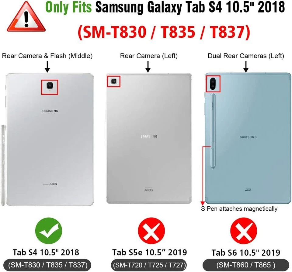 Shockproof Case for Samsung Galaxy Tab S4 10.5'' 2018 Model SM-T830/T835/T837 - Image 2 of 4