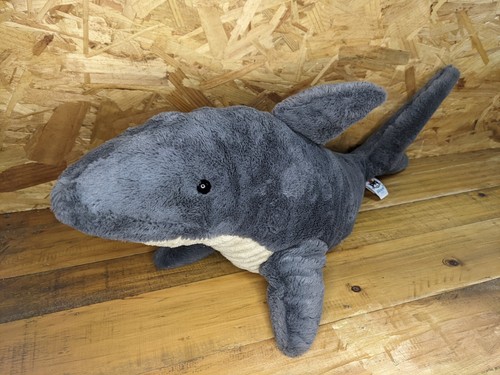 Jellycat - Shadow Shark - Soft Bluey Grey & Cream Sea Creature - 49cm length - Picture 2 of 6