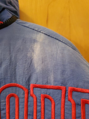 VTG Pro Player Budweiser Bud King Of Beers Large Colorblock Puffer Coat No Hood - Picture 7 of 8