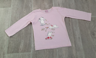 Gr. 92  * dopodopo  * langarm T-Shirt Kinder Pullover / Shirt  * rosa * Eisbären