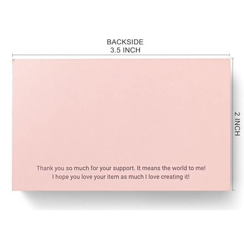 Thank You Cards - Pink “Hey Babe” - 3.5”x2” (80 Qty) + Bonus Stickers - Picture 3 of 4