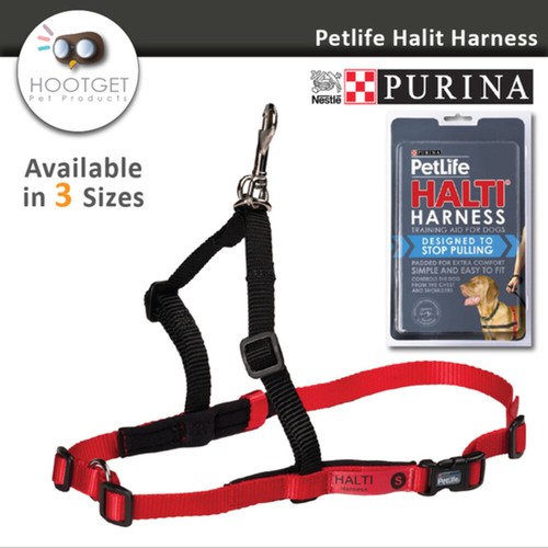 [3 Sizes] Petlife Halti Dog Harness Pet Puppy Dog Training Padded Stop
