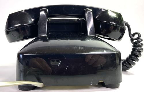 Vintage Automatic Electric North Lake IL Black Rotary Dial Desk Telephone 1960s - Picture 12 of 20