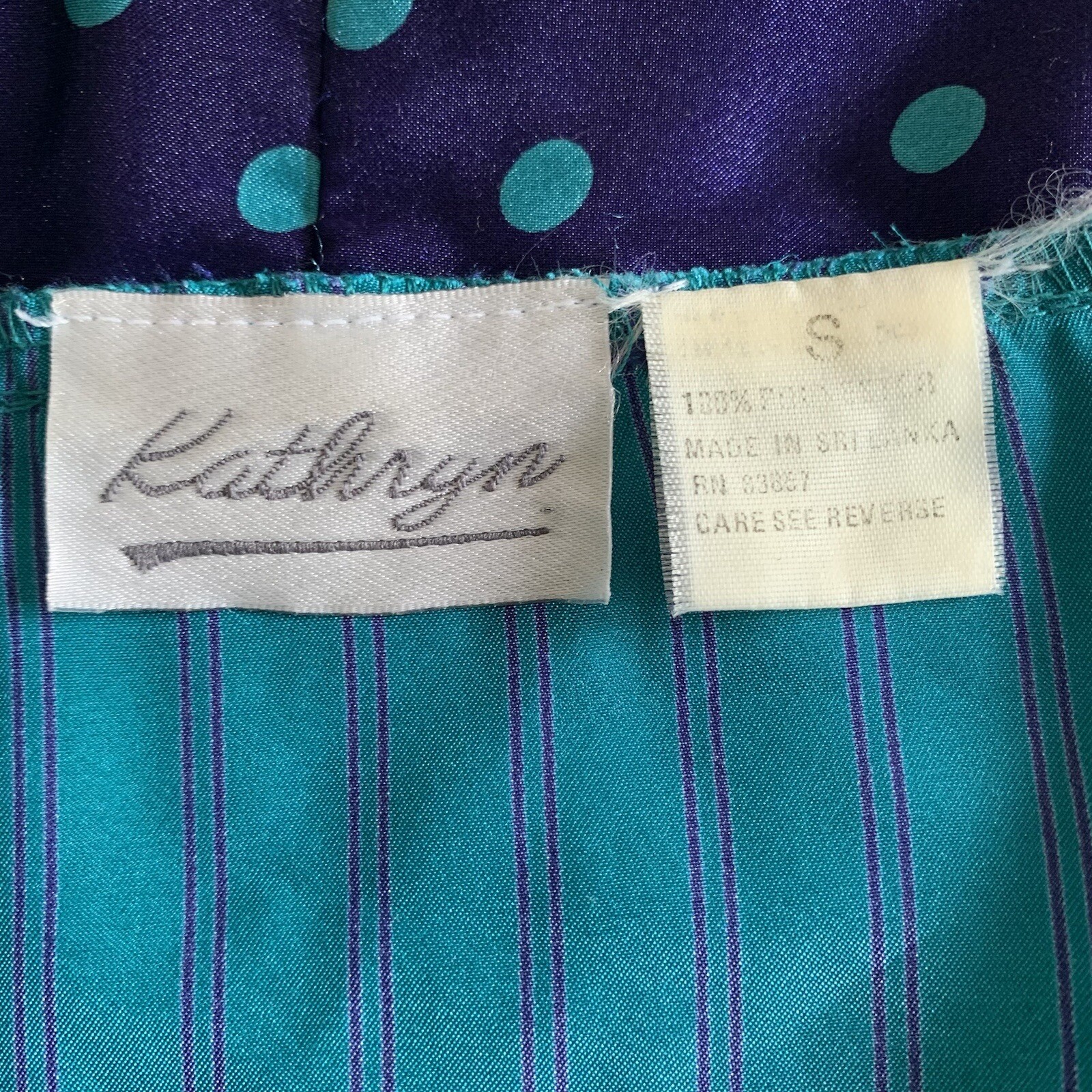 Kathryn Robe Women S Turquoise Purple Stipe Polka Dot Kimono Loungewear Fairy