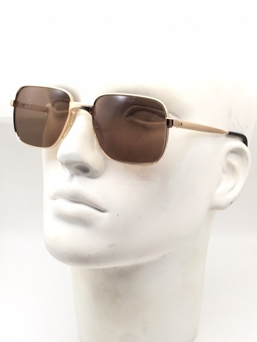 Essilor Paris Golden Square Sunglasses Vintage Quality Heavy Gold Plated 70s - Picture 12 of 12