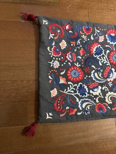 IKEA SKOGSKORN cushion Cover 26x16 Inches grey/multicolor Cover Only - Picture 2 of 6