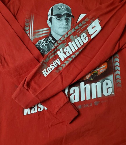 Kasey Kahne #9 Dodge Charger T-Shirt Large Crew Long Sleeve Red NASCAR Budweiser - Picture 8 of 10