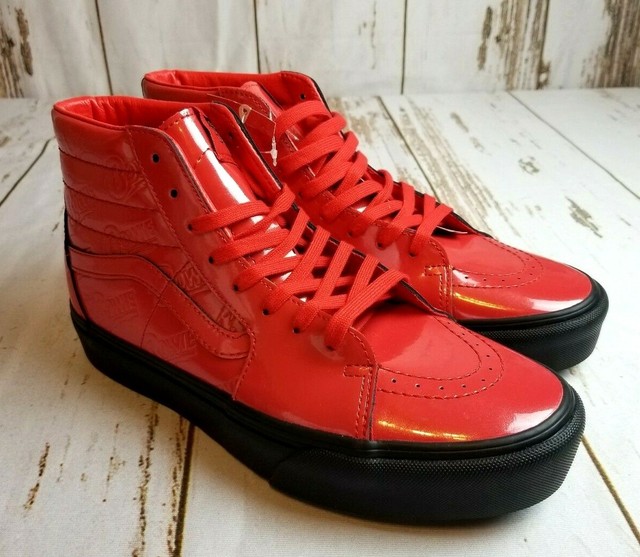 red vans platform sneakers