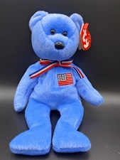 Ty America Beanie Baby, Blue Version, 9/11 Memorial Bear.