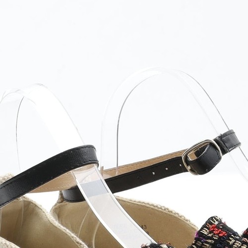 JD Williams Womens Multicoloured Geometric Polyester Espadrille Flat 7 - Picture 10 of 12