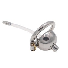 Stainless steel small Lock Ring Chastity Device penis Cage Gay Ladyboy