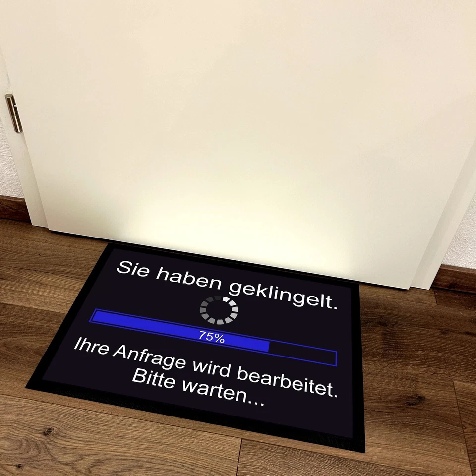 Fußmatte mit Spruch | Sie haben geklingelt | 60x40cm | Schmutzfangmatte Türmatte - Bild 4 von 4