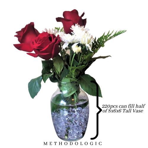 475Pcs/3lb 1" Clear Faux Crystal Decor Table Centerpiece Accent Vase Filler - 第 3/6 張圖片