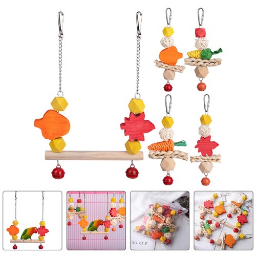 1 Set Parrot Swing Toy Decorative Bird Cage Parakeets Cage Toy - Bild 6 von 12