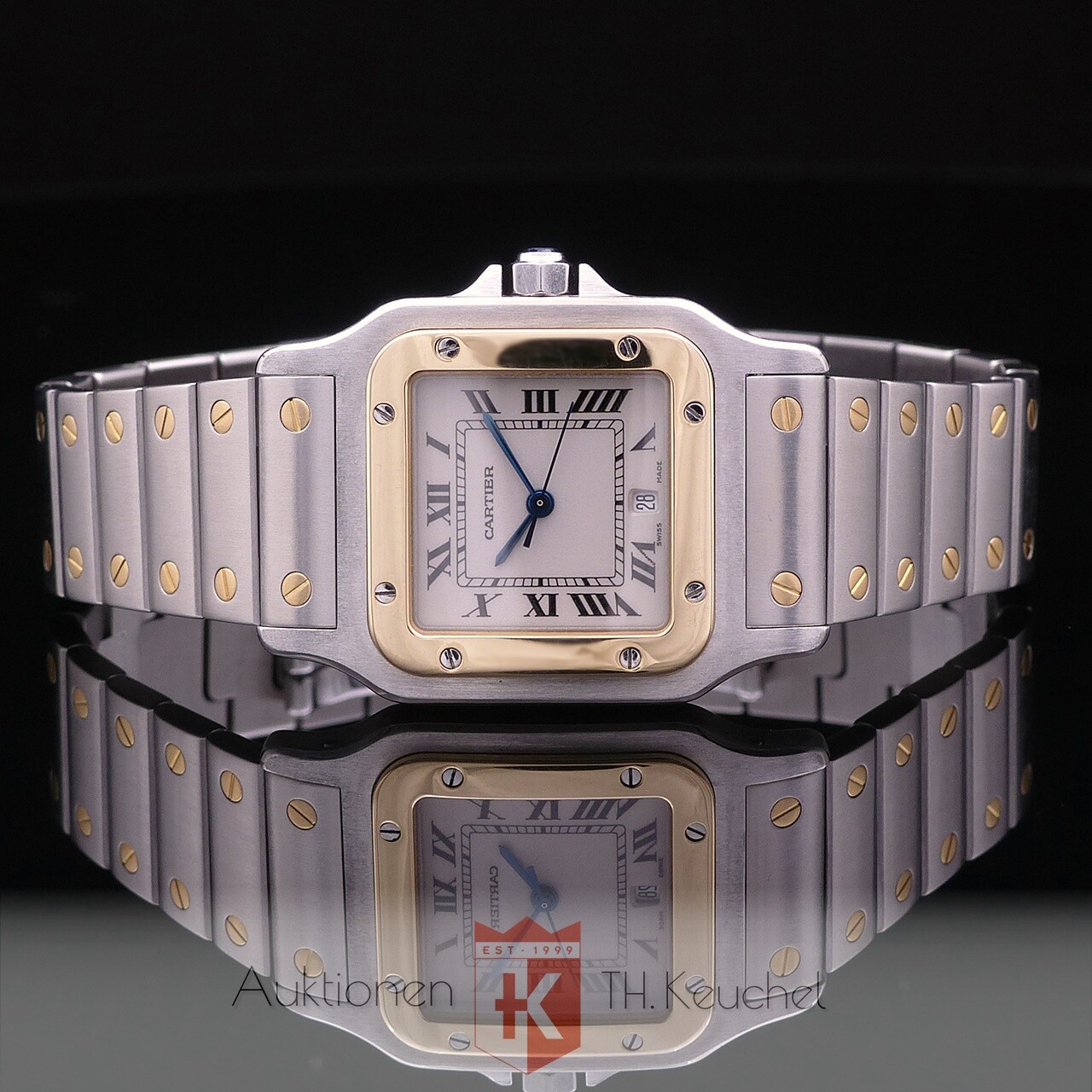Купить Cartier Santos Galbée Stahl Gold 