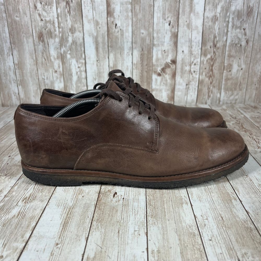 SAOLA Scarpe derby Allen Edmonds artigianali in pelle marrone abito classico casual