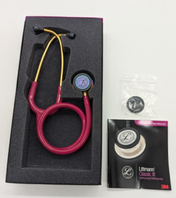 3M Littmann Classic III Monitoring Stethoscope, Raspberry Rainbow, 5806