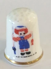 1977 Raggedy Andy Thimble Vintage Souvenir Collectible