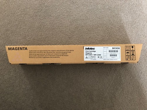 Infotec Print Cartridge Magenta MP C3501 MP C3300 New Unopened - Zdjęcie 2 z 2