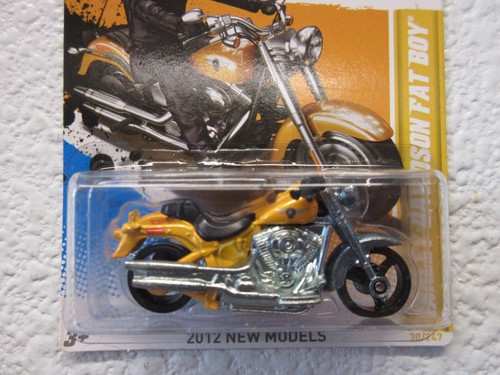 2012 NEW MODELS Hot Wheels HARLEY DAVIDSON FAT BOY 30/247 (M) - Picture 2 of 2