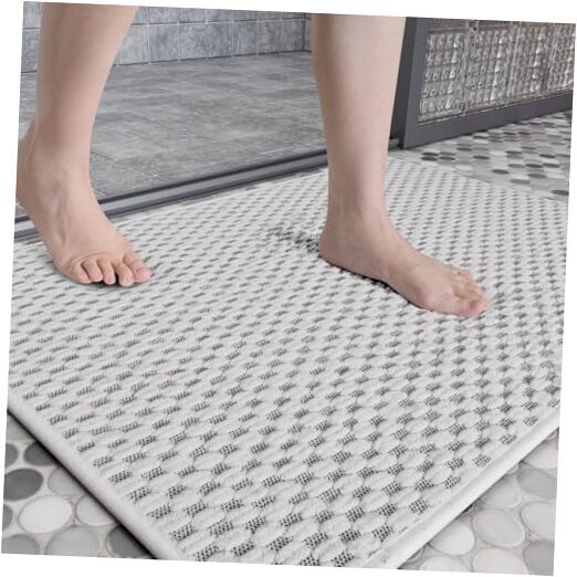 Chenille Bathroom Rugs. Non Slip Bath Mat for Bathroom Floor.Machine 20“x30”