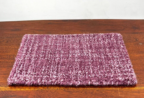 Handmade Indoor & Outdoor Table Rug Kitchen Décor Placemat Indien Pink Wool Mat - Picture 4 of 9