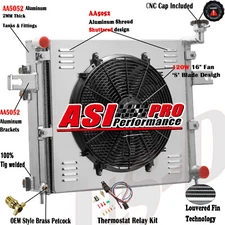 3Row Aluminum Radiator Shroud Fan For 1999-2005 2002 Jeep Grand Cherokee 4.7L V8