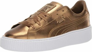 puma women's basket platform patent fashion sneaker