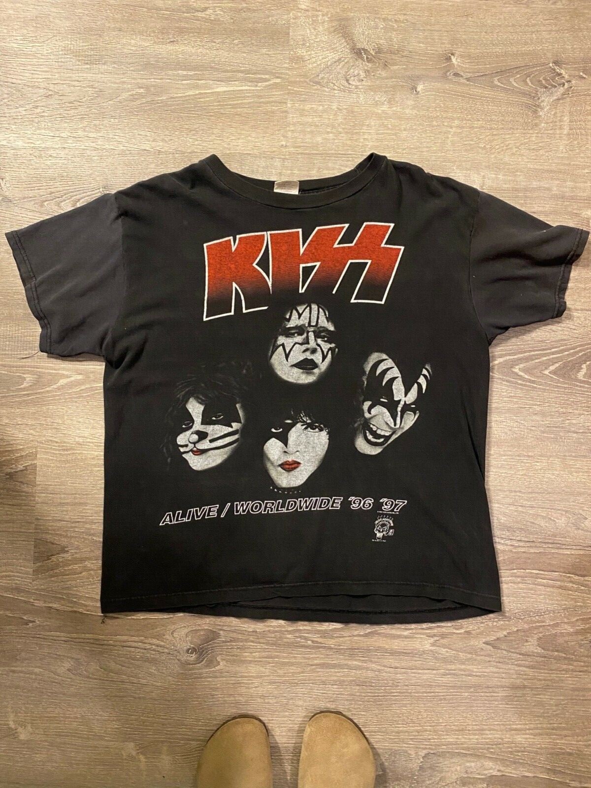 vintage kiss alive worldwide 96 97 tour t shirt