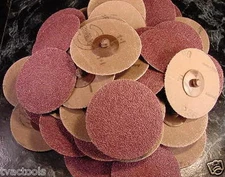 50pc 3 " ROLL LOCK SANDING DISC 36 GRIT Made in USA Heavy Duty sand inch